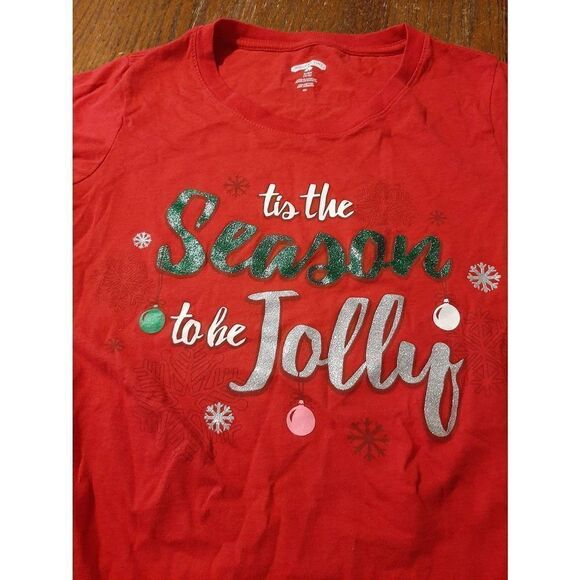 Small 4/6 Holiday Time Short Sleeve Cotton Christmas Holiday Tee TShirt Top - Picture 2 of 2